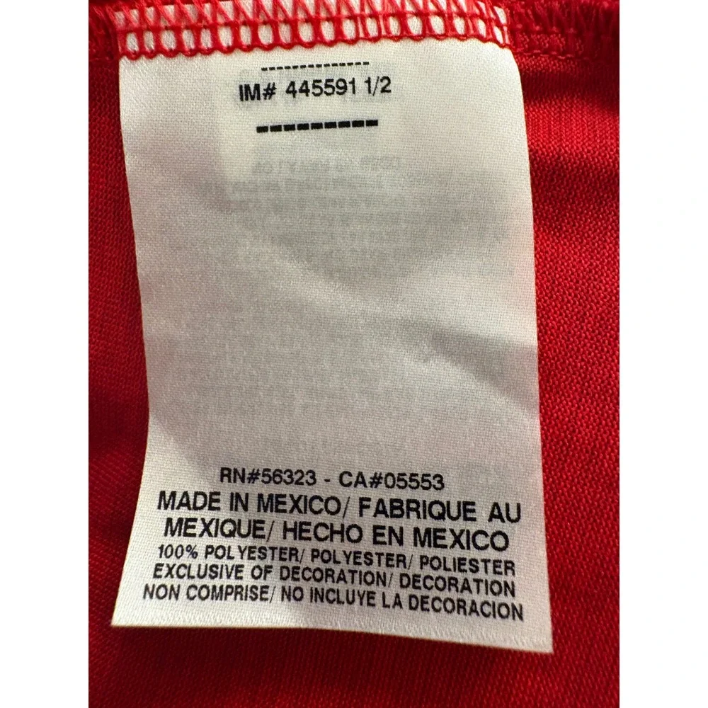 Nike Mens Dri-FIT Training Shirt Red Short Sleeve Swoosh Tee XXL NEW